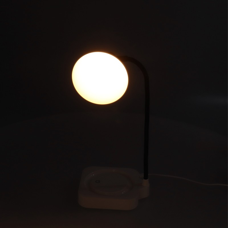 LED Table Light 3 Levels Dimming USB Charging Adjustable Gooseneck
