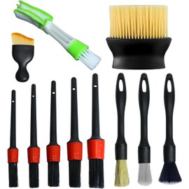 Lumbor37 Brochas para Detallado Automotriz, Cepillo para Detallar, Juego de Cepillo para Limpieza de Coche, Kit de Brochas para Detallado Automotriz p
