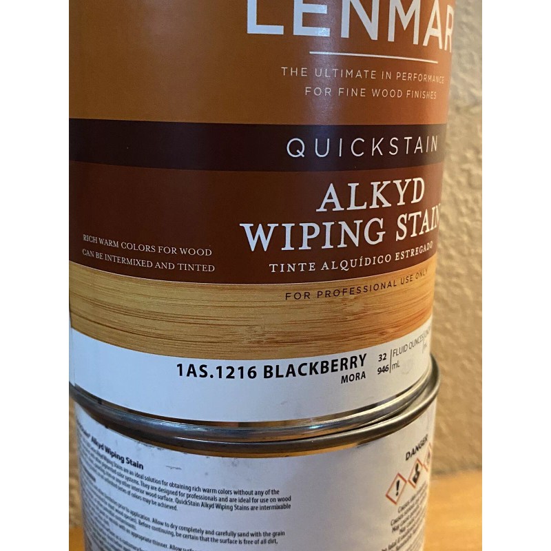Lenmar quick stain Alkyd Wiping Stain 1216 Blackberry 1 quart