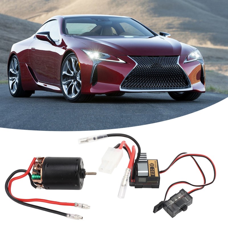 RC Brushed Motor ESC Kit External Carbon Brush Waterproof 540