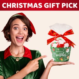 HAPPYPOP Fuzzy Christmas Socks for Women Men - Elf Socks Secret Santa Socks for Teen Boys Girls, Xmas Stocking Stuffers