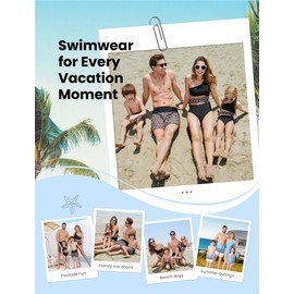 PATPAT Family Matching Swimsuits Mommy and Me Bathing Suits One Piece Swimwear Sets Colorblock Swim Trunks Shorts Yellow Green for Couple Men XL