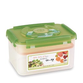 E-Jen Premium Kimchi, Sauerkraut Container Probiotic Fermentation with Inner Vacuum Lid (Earthenware Green, 1.3 gal/ 5.2L)