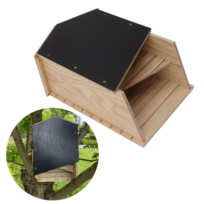 Bat Box, Double Chamber Waterproof Bat House for Patio