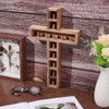 ORIGACH Championship Ring Cross Wooden Display Case 12 Post Wall