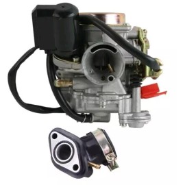 Unbranded/Generic PD19 Carb Gy6 60cc Carburetor Moped 19mm fit 50cc 49cc Scooter & Intake