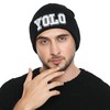 DonDon Men's Beanie Statement Winter Hat, Yolo