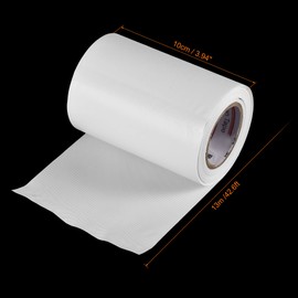 MECCANIXITY Pipe Wrap Tapes Non-Adhesive 10cmx13m Protective Waterproof Tube Protector for Air Conditioner HVAC Pipes, PVC White Pack of 3
