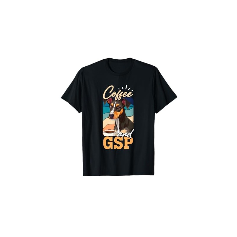 GSP Hunting Dog Coffee Lover German Shorthaired Pointer T-Shirt