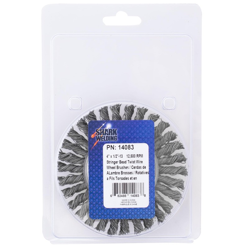 Shark Shark 14083 4-Inch Stringer Bead Twist Wire Wheel, 1/2-13NC