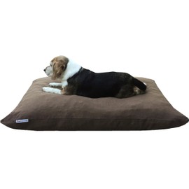 Dogbed4less Shredded Memory Foam Pillow Dog Bed with Waterproof Liner and Machine Washable Cover (Brown Denim, Medium 36"X29")