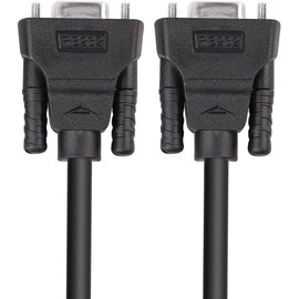 DTECH 1.5m Serial Cable Female to Female 9 Pin DB9 Port Straight Through (Black)