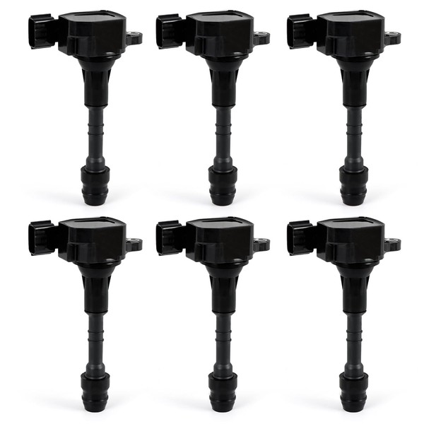 YEEDAKY UF349 6pcs Ignition Coils Pack for Nissan Altima/Frontier/Quest/Maxima/Altima Murano Infiniti l35/QX4 V6 3.5L 4.0L Ignition Coil Aftermarket Parts Replacement OE#C1406, 50075