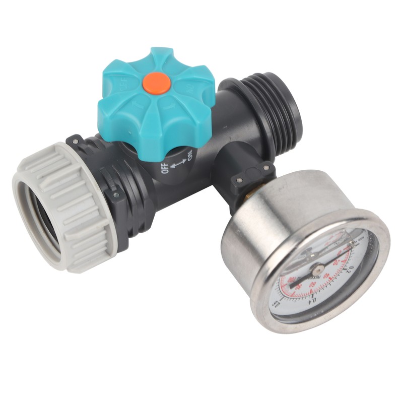 G3/4in Adjustable Water Pressure Regulator Valve with Pressure Gauge Greenhouse