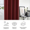 Deconovo Deconovo Home Decorative Red Blackout Curtains Thermal Insulated Eyelet