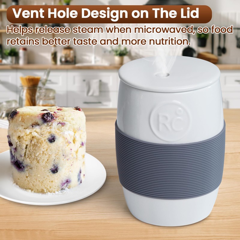 Professional Ceramic Egg Cooker for Microwave, Quick Scrambled Egg Maker
