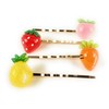 Apple Strawberry Carrot Pineapple gold bobby bobbi pins 3Dclip barrette