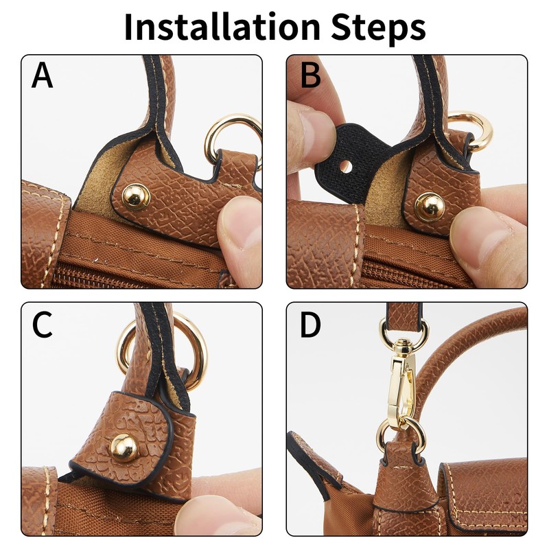 QIUTIMIY Leather Handbag Strap, Shoulder Bag Straps Replacement For Longchamp