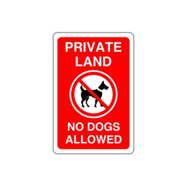 Safety First Display LTD Private lane no dogs allowed - 1.2mm Rigid plastic for indoor/outdoor usage (300mm x 200mm) Viewing Distance within 7m.