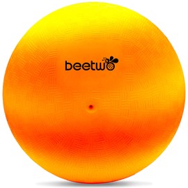 Bouncy Kickball, PVC Children's Play Ball, Multicoloured Rainbow Ball Children, Football Softball, Children's Ball for Indoor and Outdoor Use (8.5 Inches) - Orange and Yellow