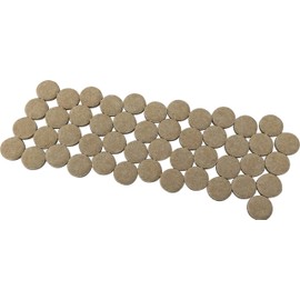 Shepherd Hardware 9972 1-Inch Heavy Duty Self-Adhesive Felt Furniture Pads, 48-Count, Beige