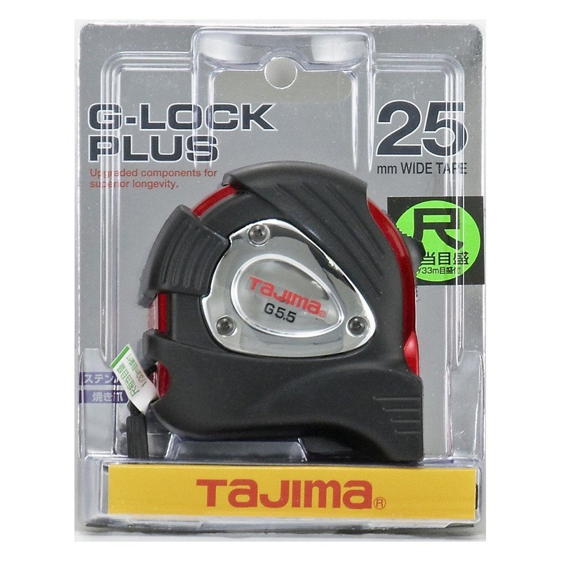 タジマ(Tajima) コンベックス 5.5m×25mm Gロックプラス25 尺相当目盛付 GLP25-55SBL