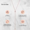 14k Rose Gold Vermeil Dainty Drop Lariat Necklace for Women,
