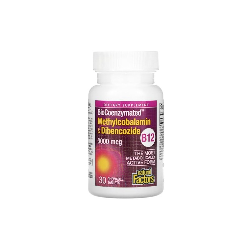 Natural Factors Natural Factors BioCoenzymated Methylcobalamin & Dibencozide 3000 mcg