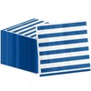 100 Pack Blue and White Stripes Napkins Stripe Cocktail Beverage