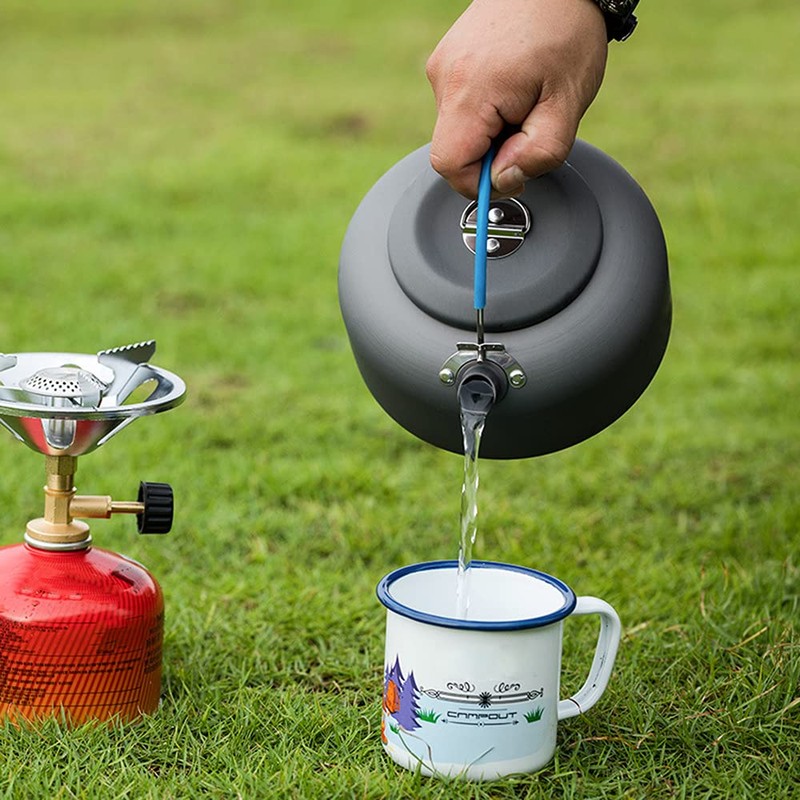 Lixa-da Camping Kettle, 0.8 L/1.4 L Kettle, Teapot, Coffee Pot,