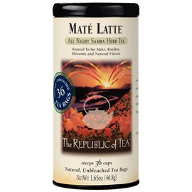 The Republic of Tea - Maté Latte® Herbal Tea, 36 Tea Bags, Roasted Yerba Mate and Rooibos Herbal Tea