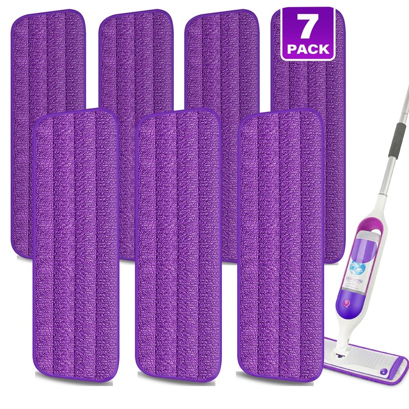 7 Count Reusable Mop Pads for Swiffer PowerMop -MEXERRIS Microfiber