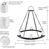 Outdoor Chandelier Solar, Hanging Candle Lantern with 7pcs Solar Powered