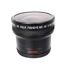 52mm 3 Lens Kit (Wide Angle, Telephoto, Fisheye Lens, Filters + Accessories) for Nikon D5500 D5300 D5200 D5100 D5000 D3300 D3200 D3100 D3000 D90 D60 D40 18-55mm