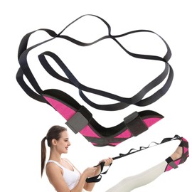 Stretching Strap with Loops,Yoga Stretching Strap with Loops | Adjustable Resistance Assistance Bands with for Pilates Strength Building Mobility Training Ankle Sports