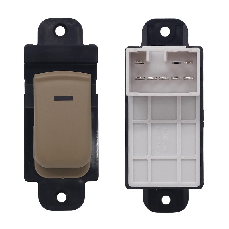 V VELAMEIS Front Passenger Side Window Main Switch Black Button