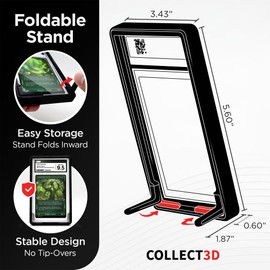 Graded Trading Card Frame Display with Folding Stand | 10 Pack (Black) | Fits CGC Slab Case | Secure Fit Protection | Easy Storage | Display & Protect Your Cards