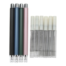 10Pcs Mechanical Carpenter Pencil Kit Automatic Woodworking Mark Pencil with 6 Refills and Sharpener