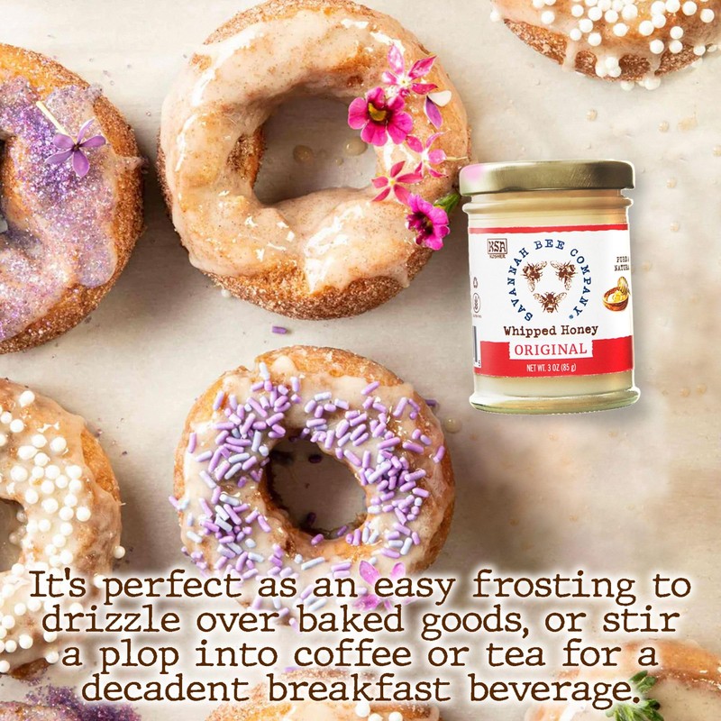 Savannah Bee Company Whipped Honey - All Natural Spreadable Honey