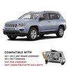 TUSDAR Halogen Headlight Assembly Set for 2011-2013 Jeep Grand Cherokee/
