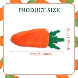 HIFANMM Easter Hair Clips for Girls, 2pcs Carrot Hair Accessories Cute Cartoon Baby Hair Alligator Barrettes Orange Carrot Hairpins Toddlers Kids for Party Princess Cosplay Decoration