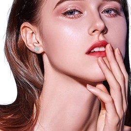 DHQH 4/6 Pairs Bridesmaids Earrings Classic Cubic Zirconia Teardrop Stud Earrings for Women Girls I Couldn’t Tie a Knot Without You Brides Bridesmaids Proposal Wedding Jewelry Gifts