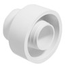 SPARES2GO External Toilet Flush Cone Rubber White Pipe to Pan