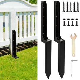 ITeeLas Fence Post Repair Kit,Fence Post for Repairing Leaning,Broken Wood Support (2pcs)