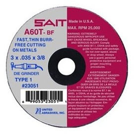 Cutoff Wheel, A60T, 3in.x.035in.x1/4in.
