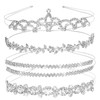 Jaciya Rhinestone Headbands Silver Bridal Headpiece Wedding Headband for Birthday