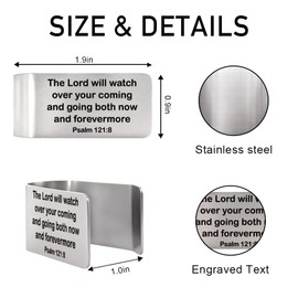 LAGZDFC The Lord Will Watch Over Your Coming and Going Visor Clip for Cars, Bible Verse Engraved Car Visor Clip, Christian Gifts for Drivers Family Friends, New Driver Gifts, Funny Car Accessories