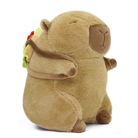 LXSLFY Capybara Stuffed Animal, Cute Capybara Plush, Soft Capibara Stuffed Animals Plushies Toys Hugging Gifts for Kids (13 inch Hamburger Capybara- B)