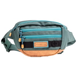 Wilderdog Wilderdog Utility Fanny Pack stores Treats, Balls, Keys in 3 Pockets with adjustable strap and Poop Bag dispenser (Evergreen)