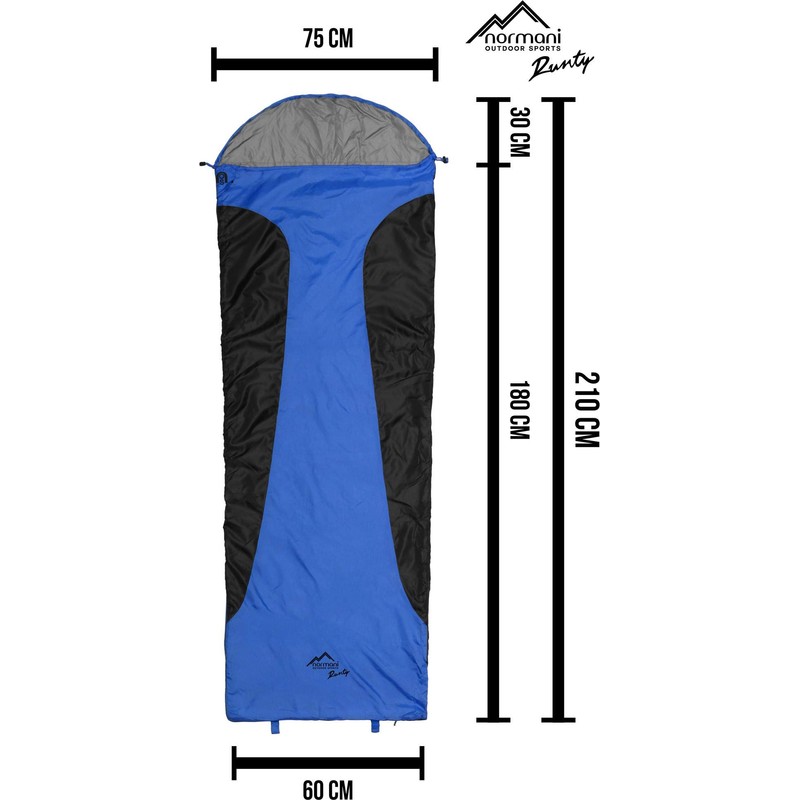 normani Ultralight Runty Sleeping Bag Compact Size 3D Microfibre Microtech